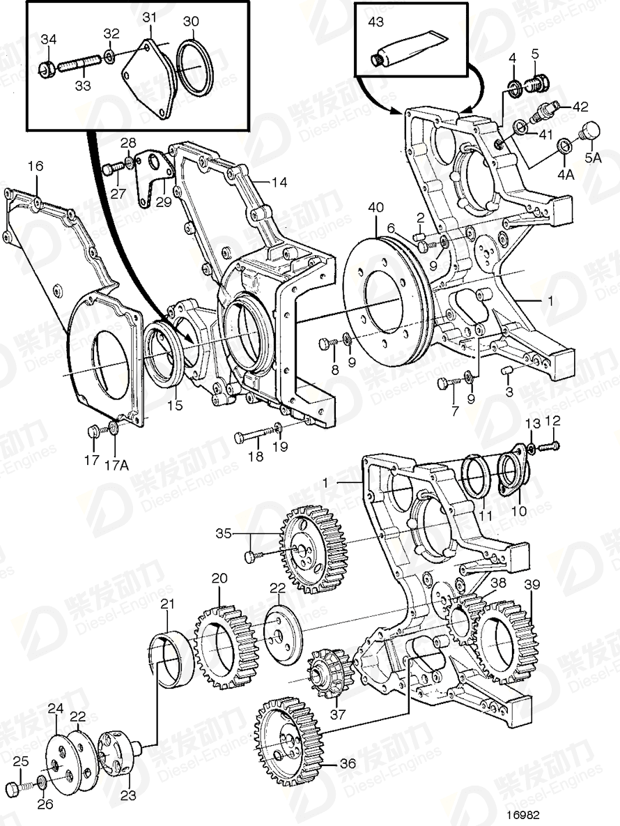 VOLVO Cap, air compr. 3826136 Drawing